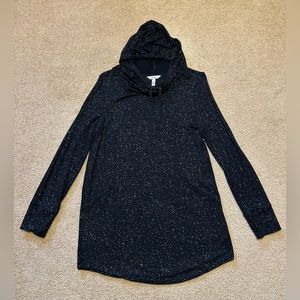 Black with Gold Speckled Hooded Tunic 🖤💛